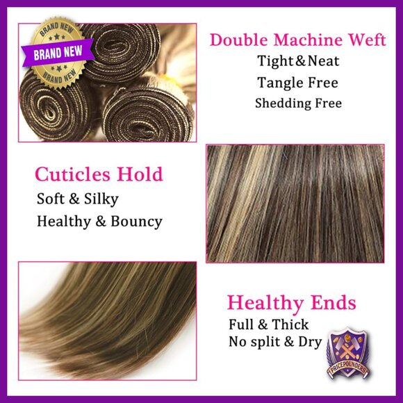 Straight Human Hair Extensions 3 Bundles 50g Each Brazilian Virgin Remy